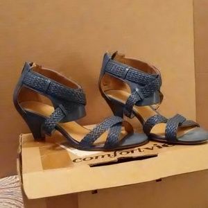 2inch heel Blue shoes
